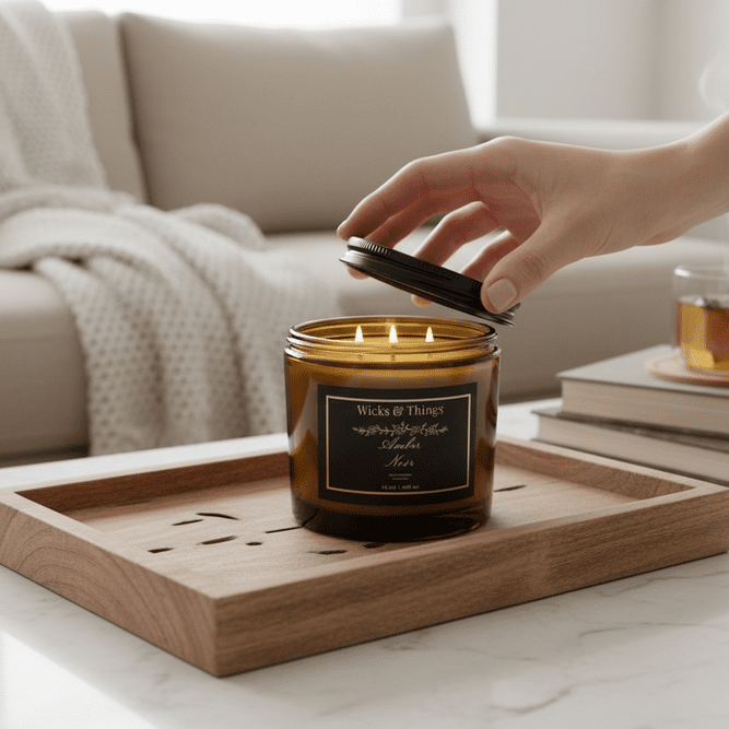 Amber Noir – 16 oz Luxury Soy Candle
