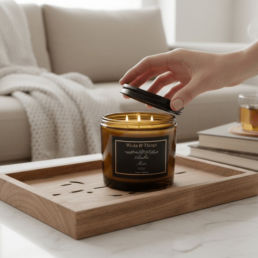 Amber Noir – Luxury Candle & Diffuser Set