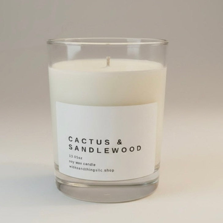 Cactus & Sandalwood – 13.05 oz Luxury Soy Candle