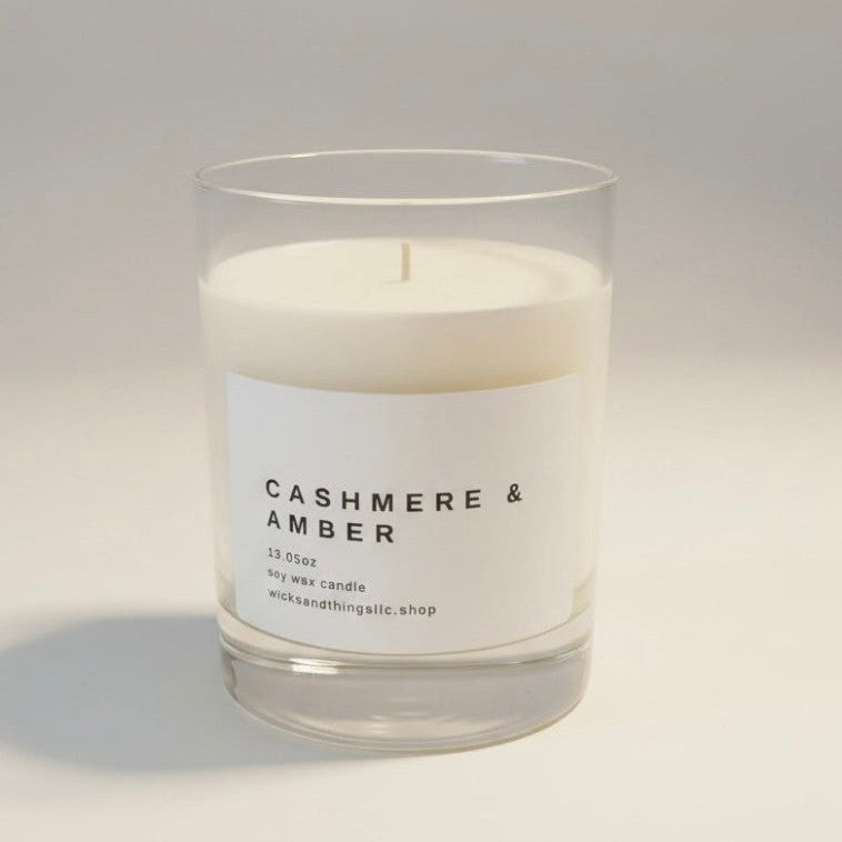 Cashmere & Amber – 13.05 oz Luxury Soy Candle